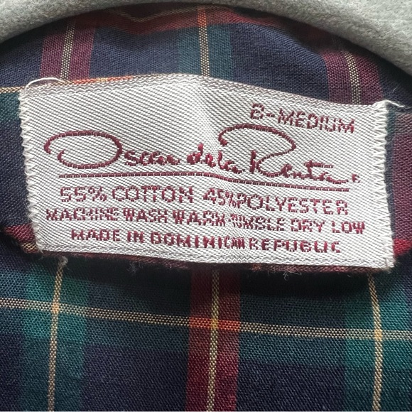 Oscar de la Renta Men’s M/L Pajamas Set Blue Red Plaid Designer Luxury Sleepwear - Picture 4 of 16